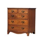 A small proportioned Georgian style mahogany chest of drawers, circa 1900. 63cm x 43cm x 68cm