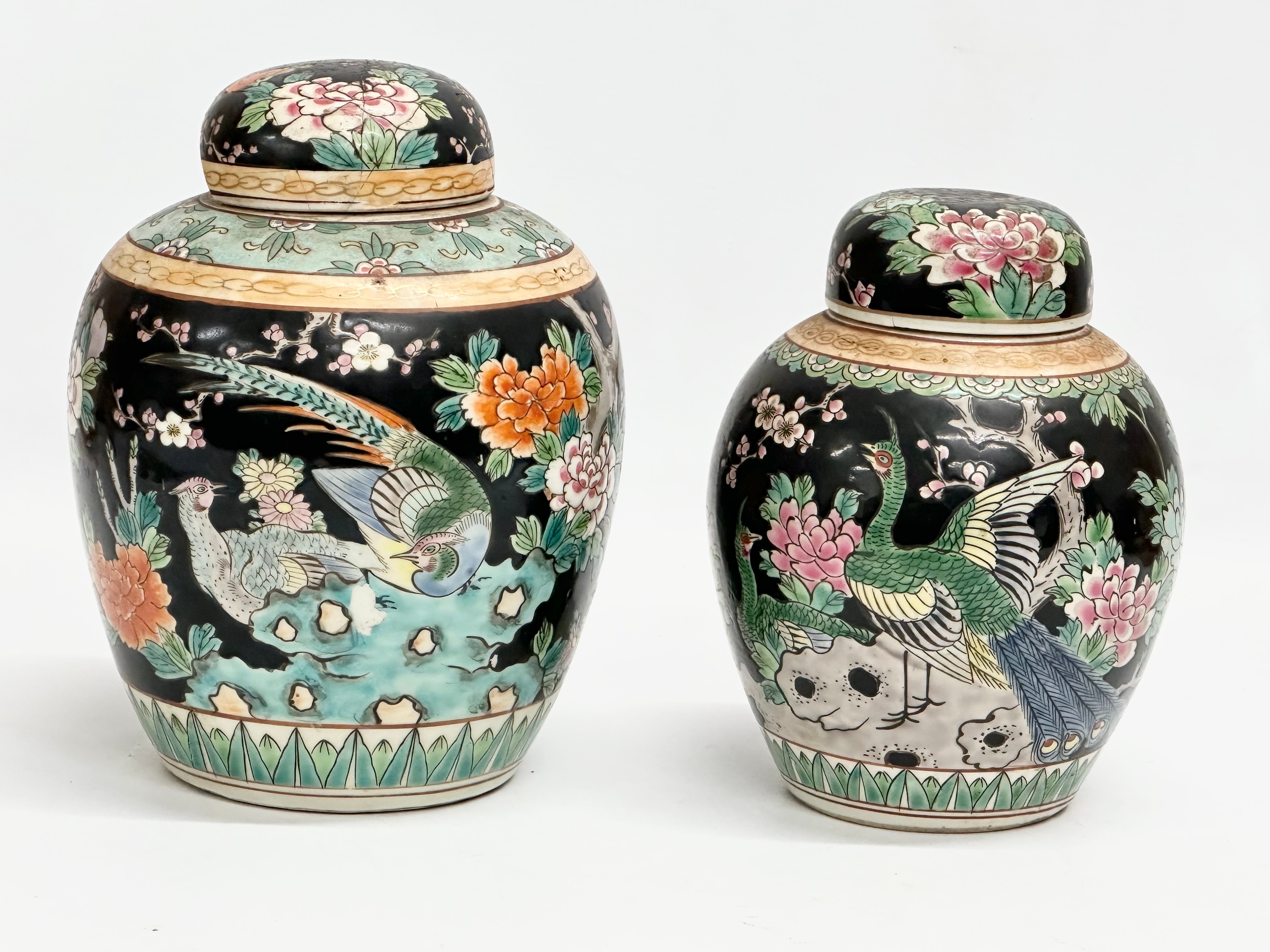 A pair of large Late 19th Century Japanese Satsuma vases, together with a pair of Early 20th Chinese - Image 2 of 11
