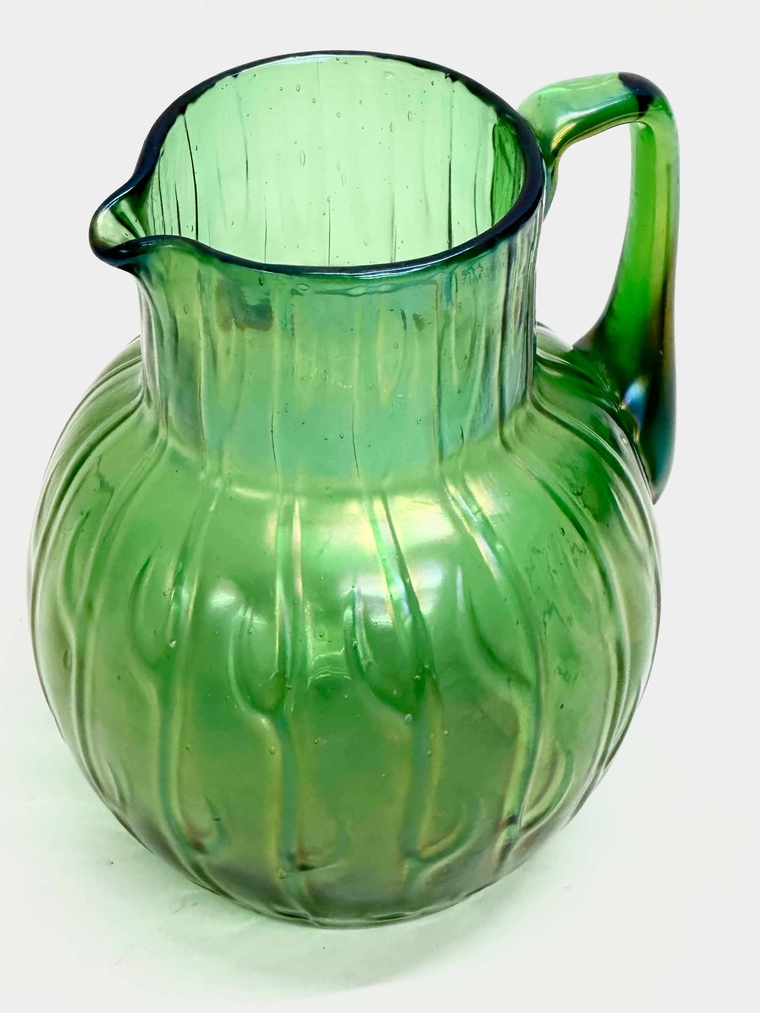 A Loetz ‘Neptune’ water jug. Circa 1900. 13x12x16cm - Image 2 of 4