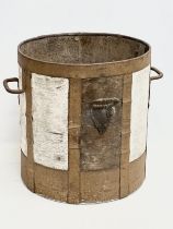 A large Late 19th Century grain bucket. 51x45x44.5cm