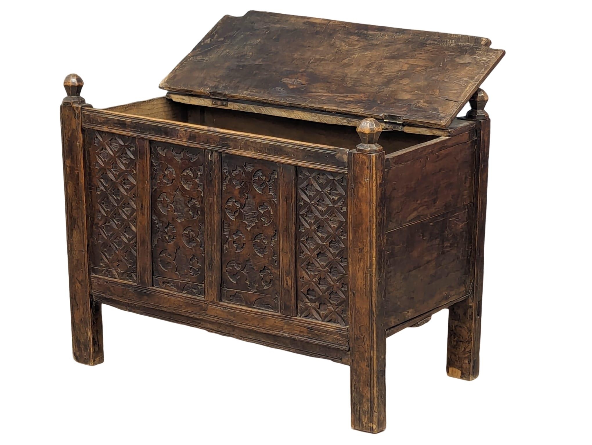 A late 18th Century Continental coffer, 90cm x 52cm x 74cm - Image 8 of 8
