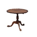 A George III style mahogany snap top pedestal table. 61x50cm