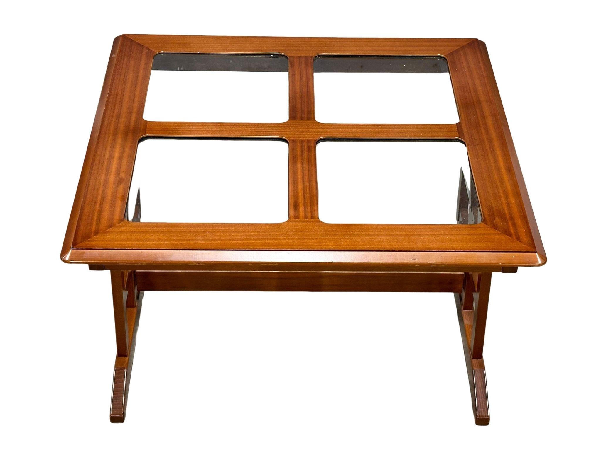 A G-Plan Mid Century glass top coffee table, 81cm x 81cm x 49cm - Image 2 of 3