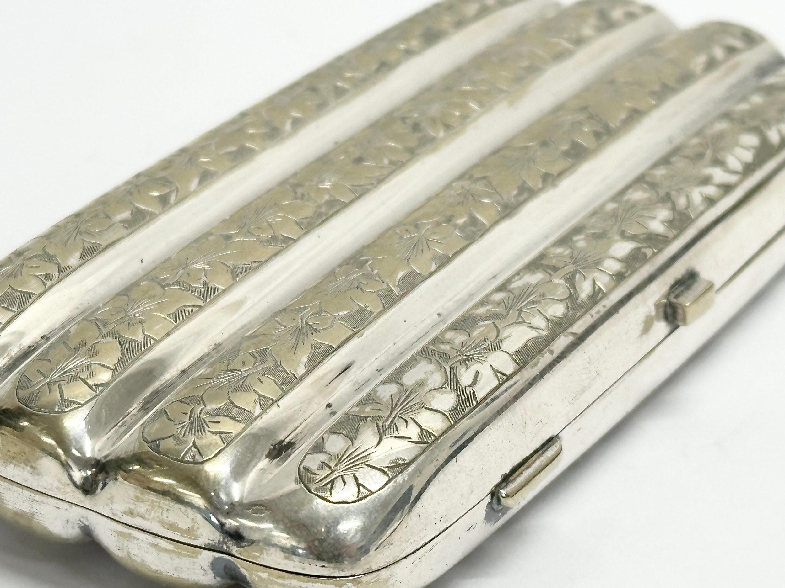 An Early 20th Century silver plated cigar car. 13x6cm - Image 4 of 4