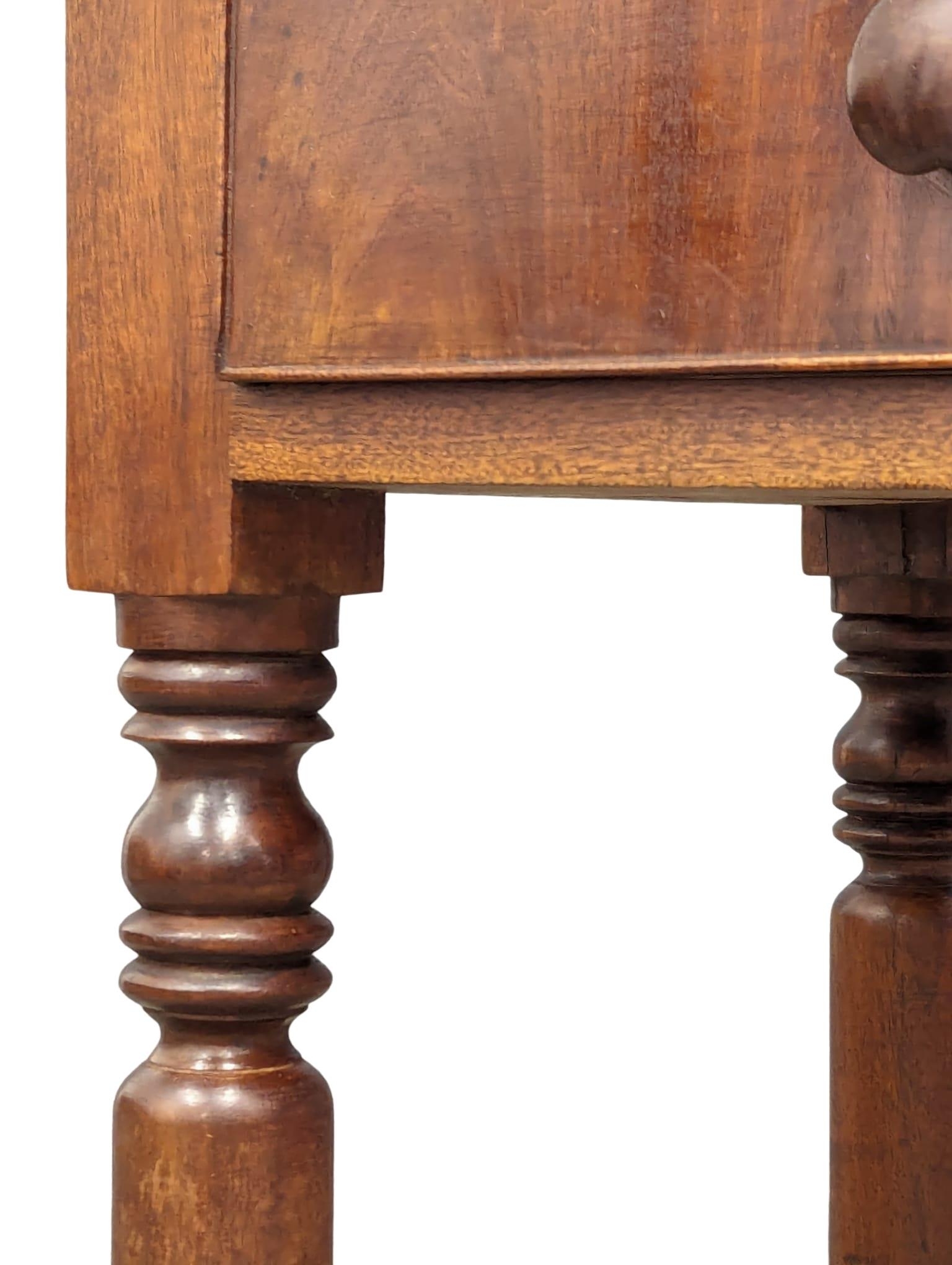 A Victorian mahogany 2 drawer hall table, circa 1860-70. 103cm x 41cm x 78cm - Image 3 of 6