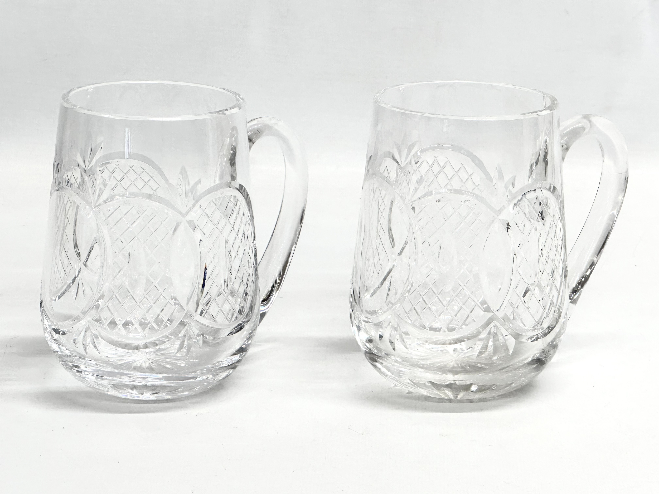 Waterford and Tyrone Crystal. A pair of Waterford Crystal ‘Dunmore’ tankards. A pair of Waterford - Image 2 of 12