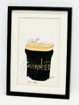 A watercolour drawing by Robin Atkinson. Titled “Irish Coffee” Original Oils & Watercolours.