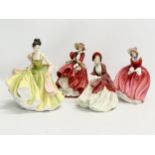 4 Royal Doulton figurines. Her Ladyship RN 842480. Top O’ The Hill, Denise, Pretty Ladies