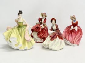 4 Royal Doulton figurines. Her Ladyship RN 842480. Top O’ The Hill, Denise, Pretty Ladies
