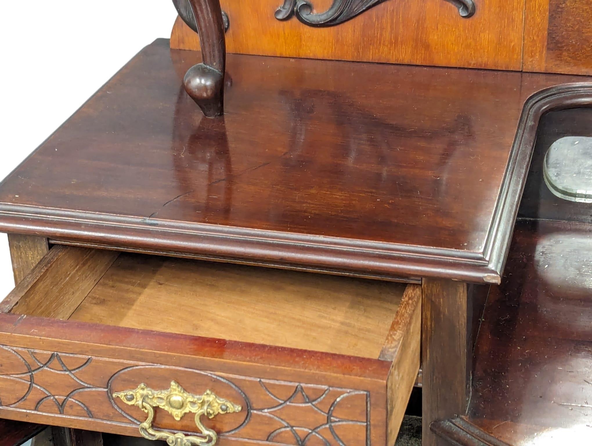 A Late Victorian mahogany mirror back sideboard. Circa 1890-1900. 137x46x219cm - Image 4 of 8