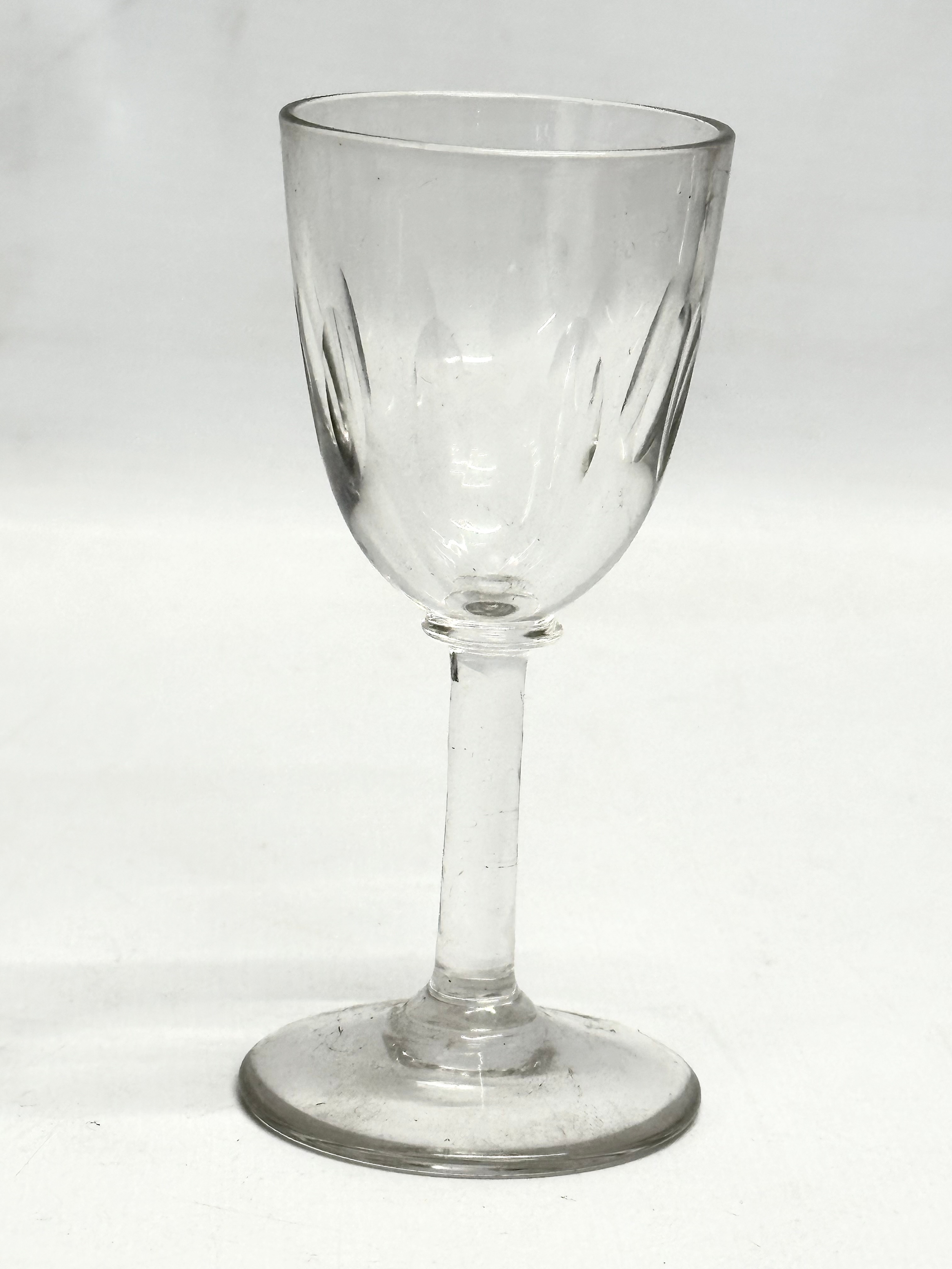 A set of 12 Mid 19th Century Victorian slice cut port glasses. 12cm. 11.5cm. 11cm. - Image 6 of 6