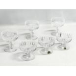 6 Waterford Crystal ‘Maureen’ cocktail glasses/champagne glasses. 9.5x11cm. 9.5x8.5cm