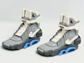 A pair of LEGO ‘Back to the Future’ Nike trainers. 20x13cm