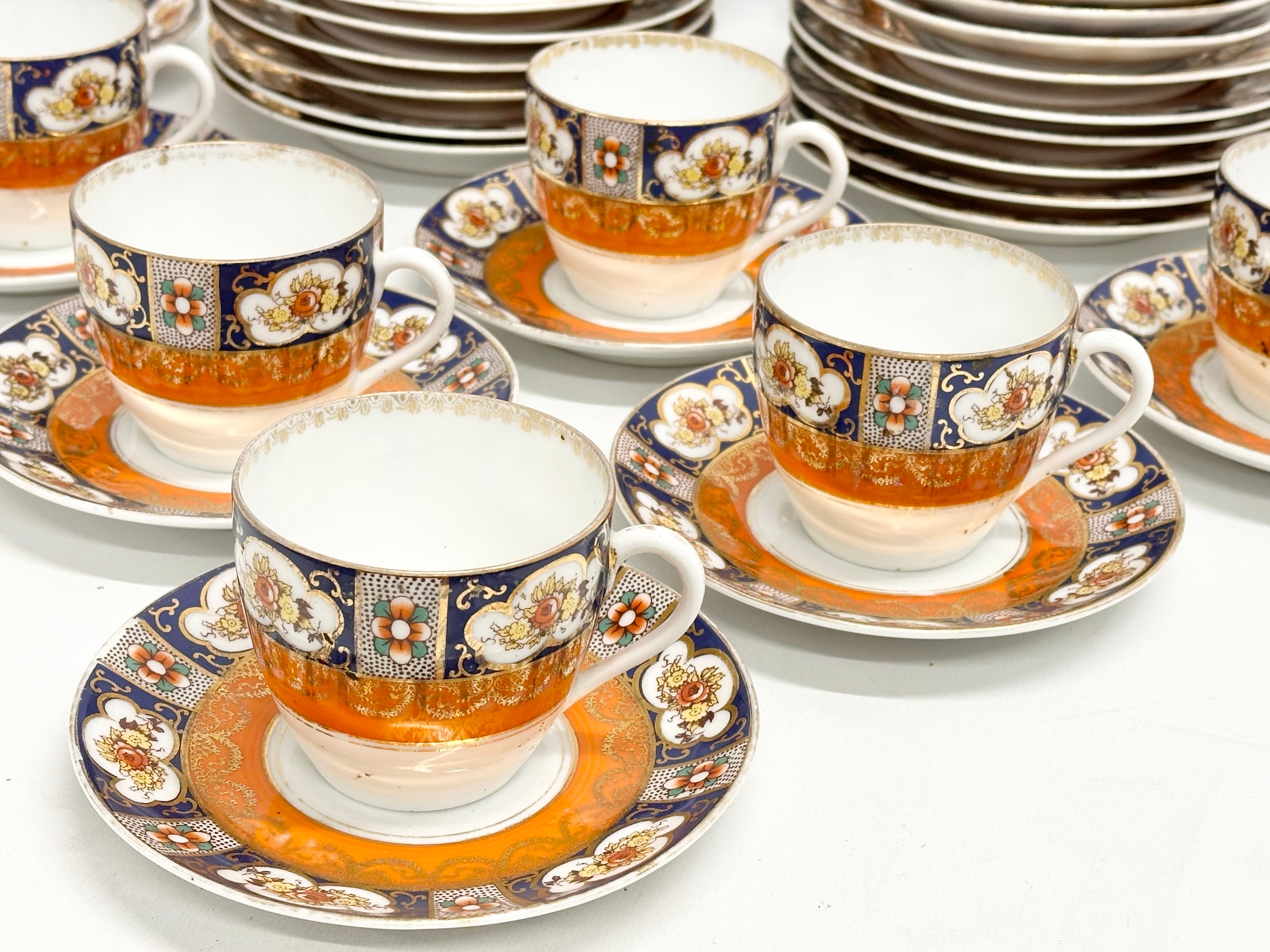 An Early 20th Century 34 piece Beyer & Boch Imari pattern tea service. Circa 1905-1931. 2 cake - Image 2 of 7