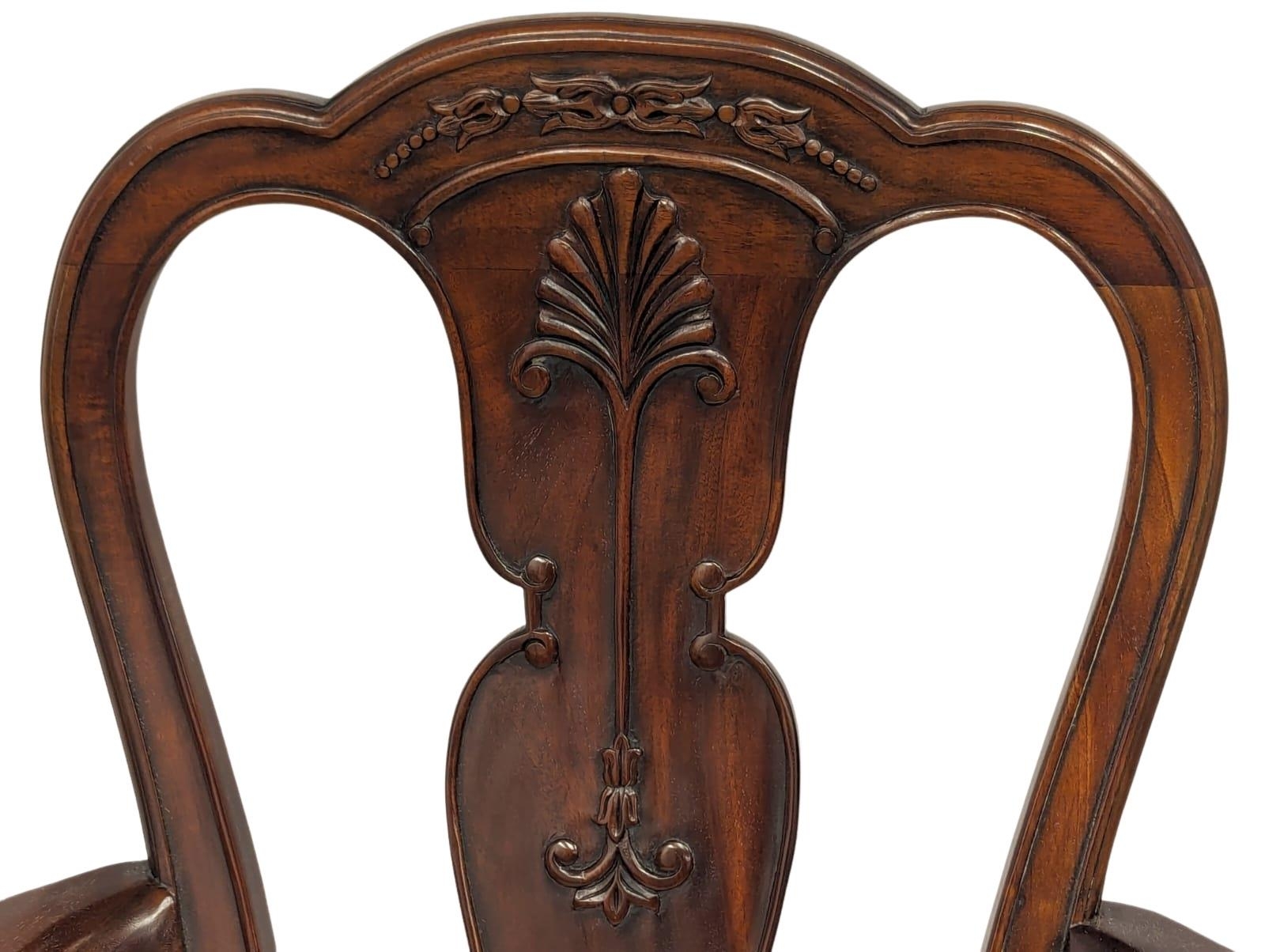 A set of 7 mahogany George I style dining chairs. - Image 2 of 6