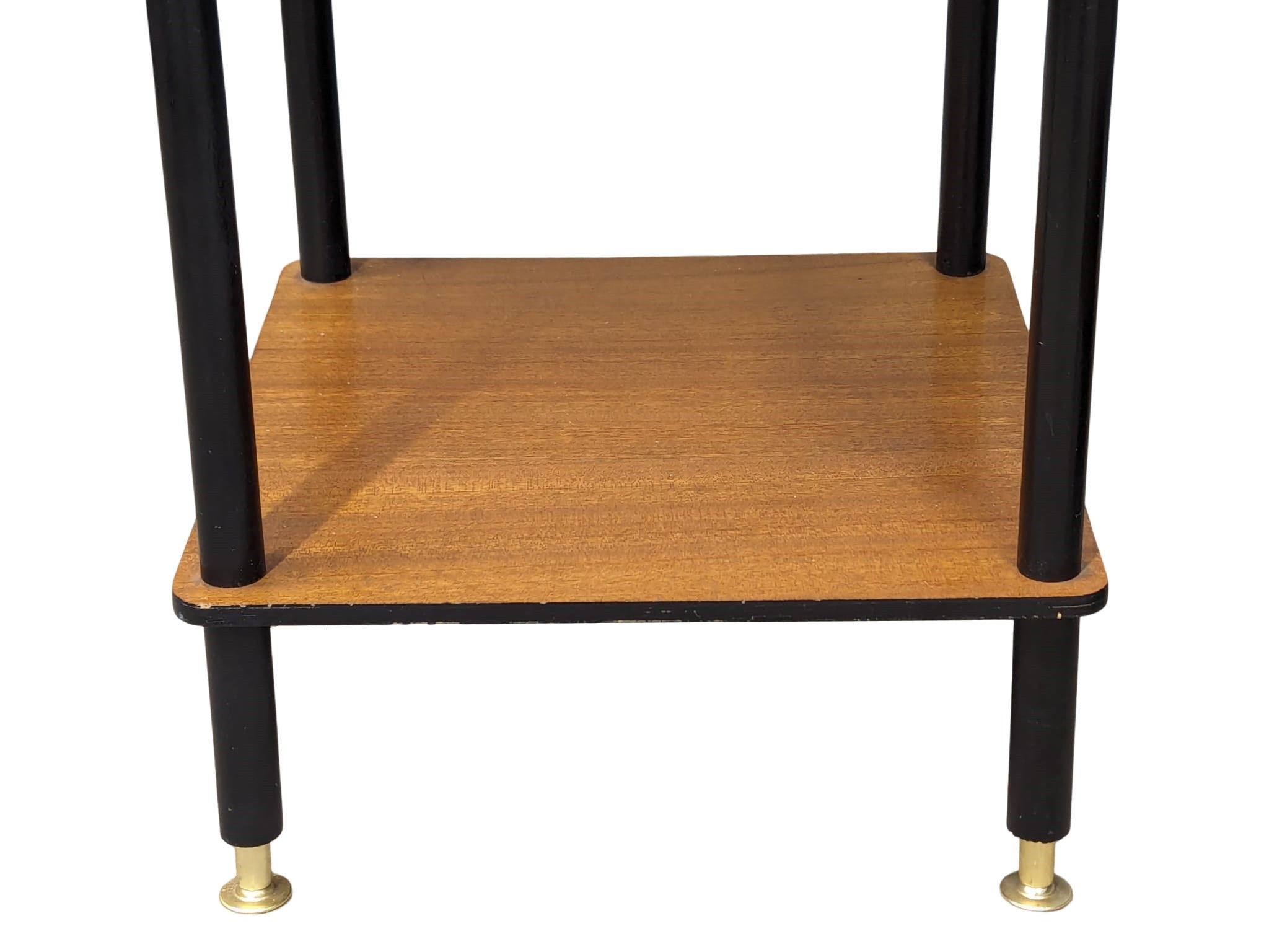 A pair of 1960s Mid Century teak 3 tiered side tables. 37.5x37x57cm - Image 4 of 6