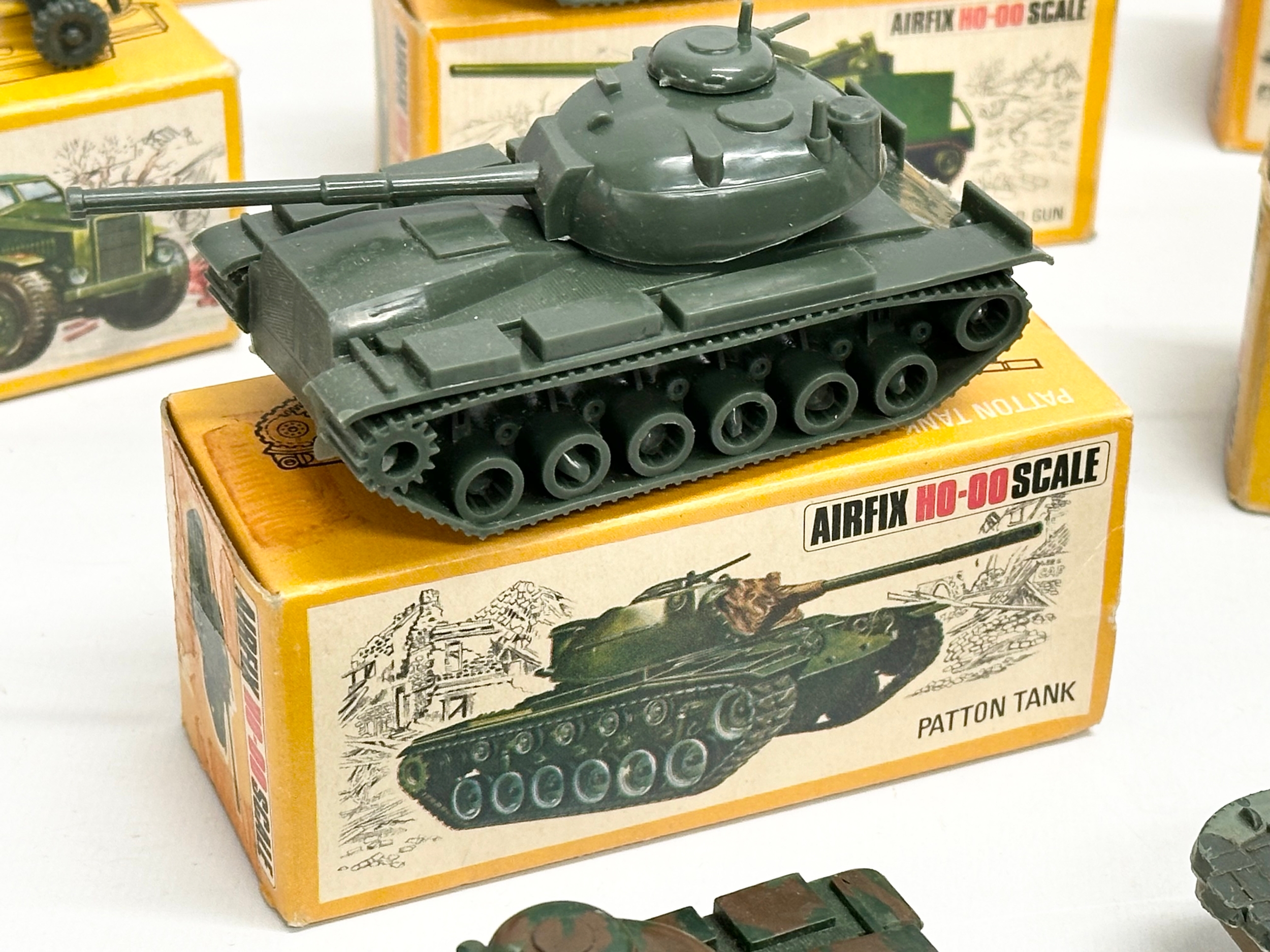 A collection of vintage Airfix HO-OO scale vehicles with boxes and soldiers. - Image 12 of 12