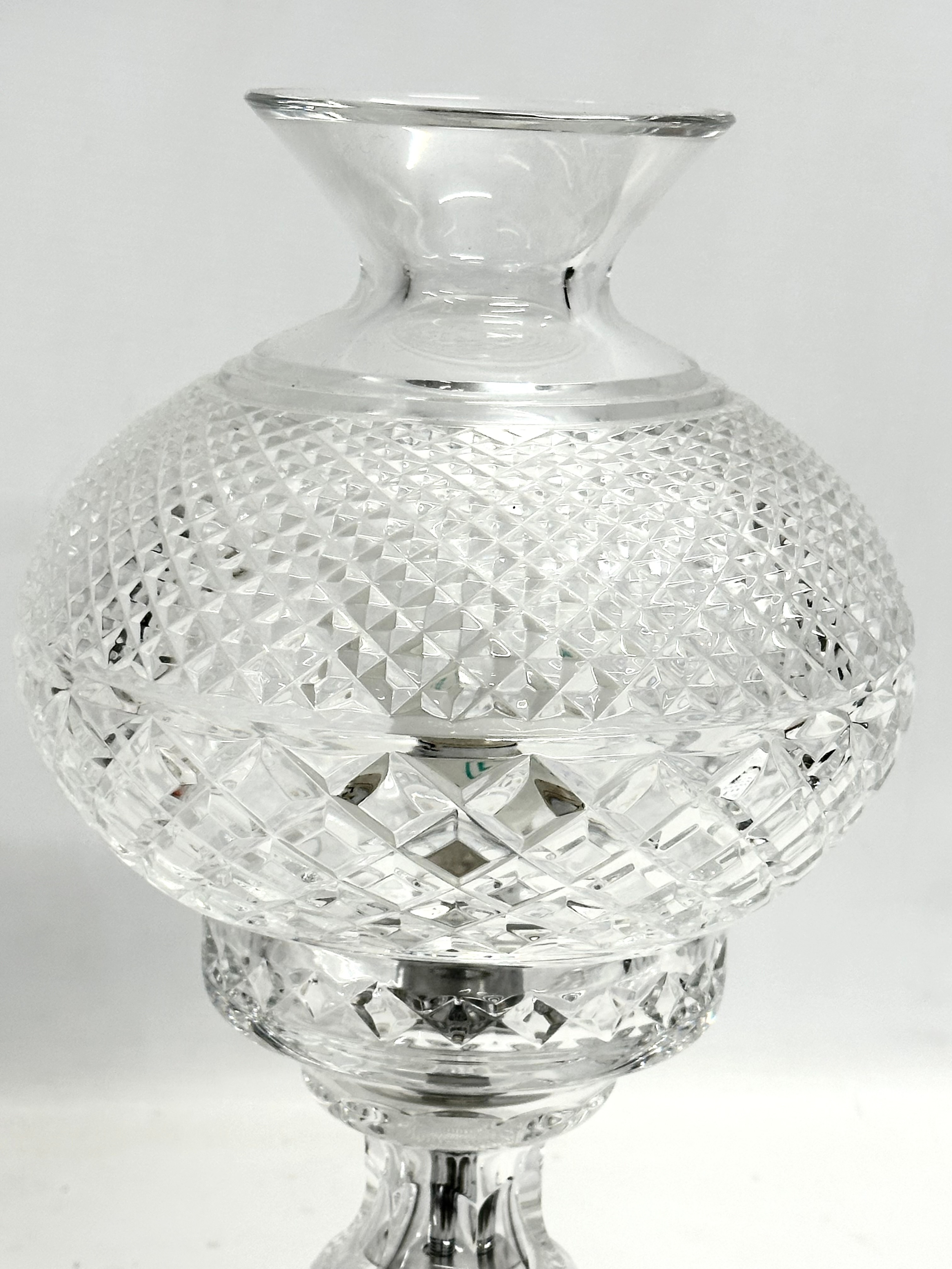 A Waterford Crystal ‘Inishmaan’ 2 piece table lamp. 35cm - Image 2 of 4