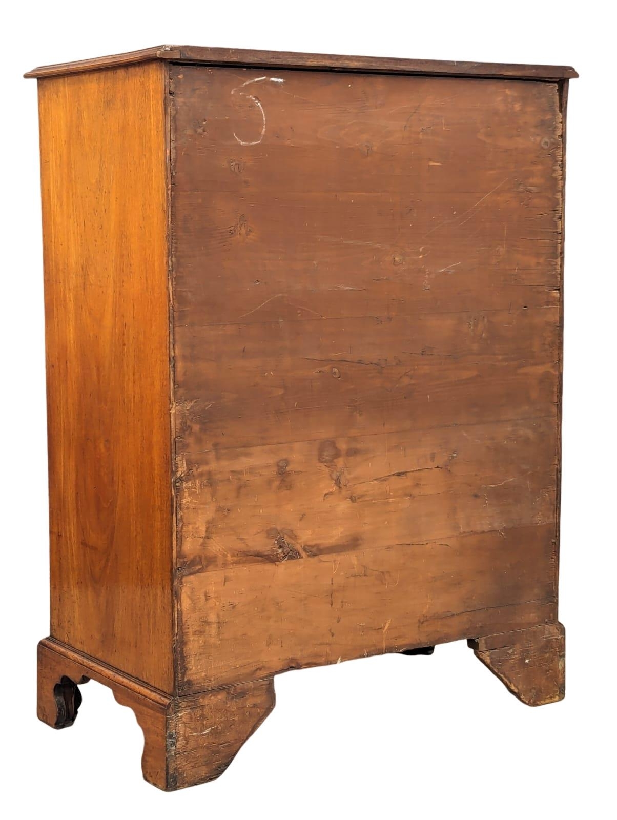 A tall good quality George III 18th Century mahogany chest of drawers on bracket feet, circa 1760- - Image 4 of 6