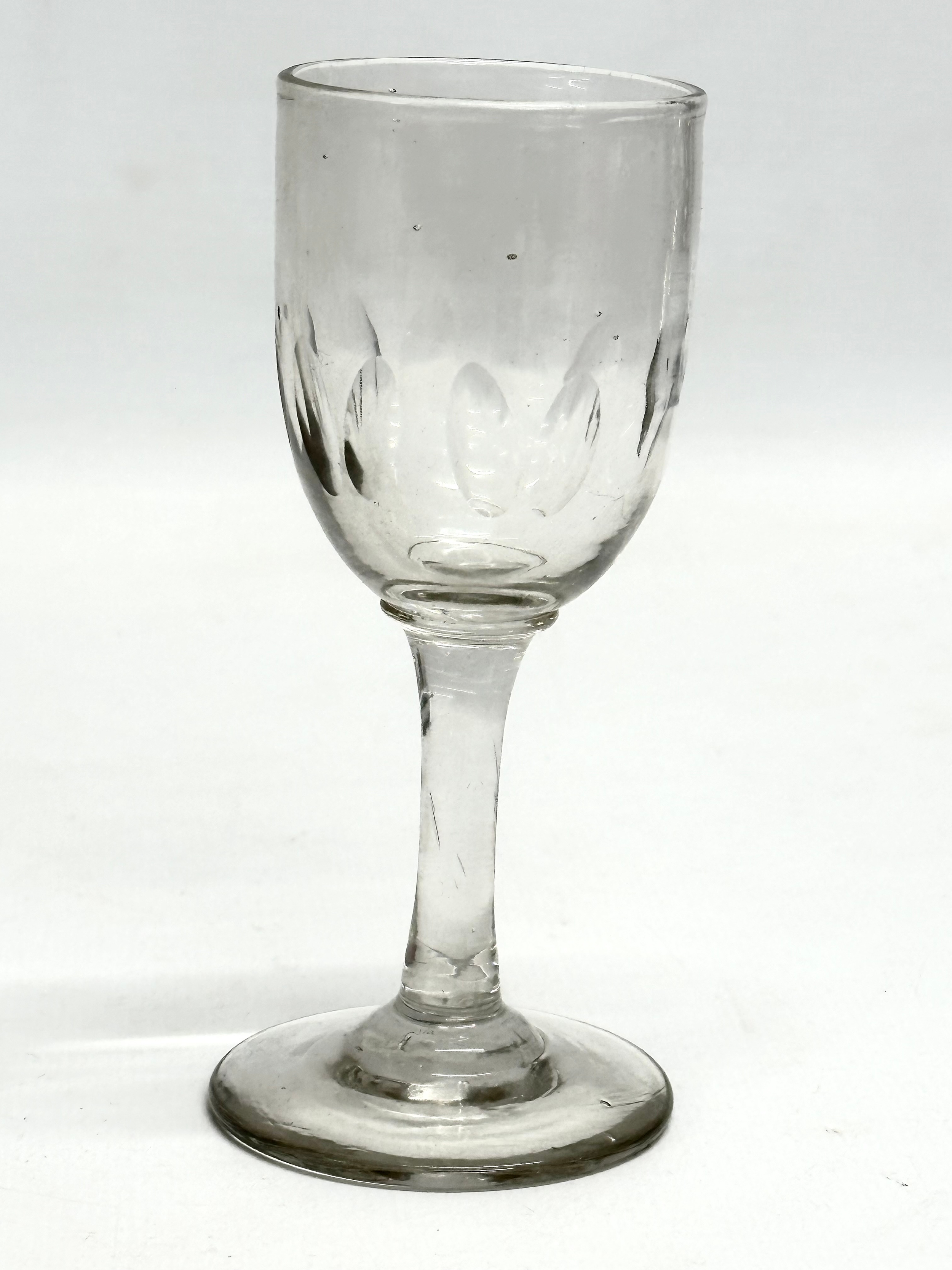 A set of 12 Mid 19th Century Victorian slice cut port glasses. 12cm. 11.5cm. 11cm. - Image 5 of 6