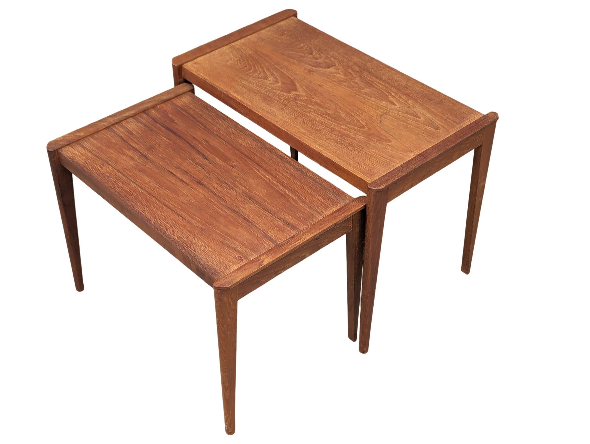 A Mid Century teak nest of tables. - Image 2 of 3