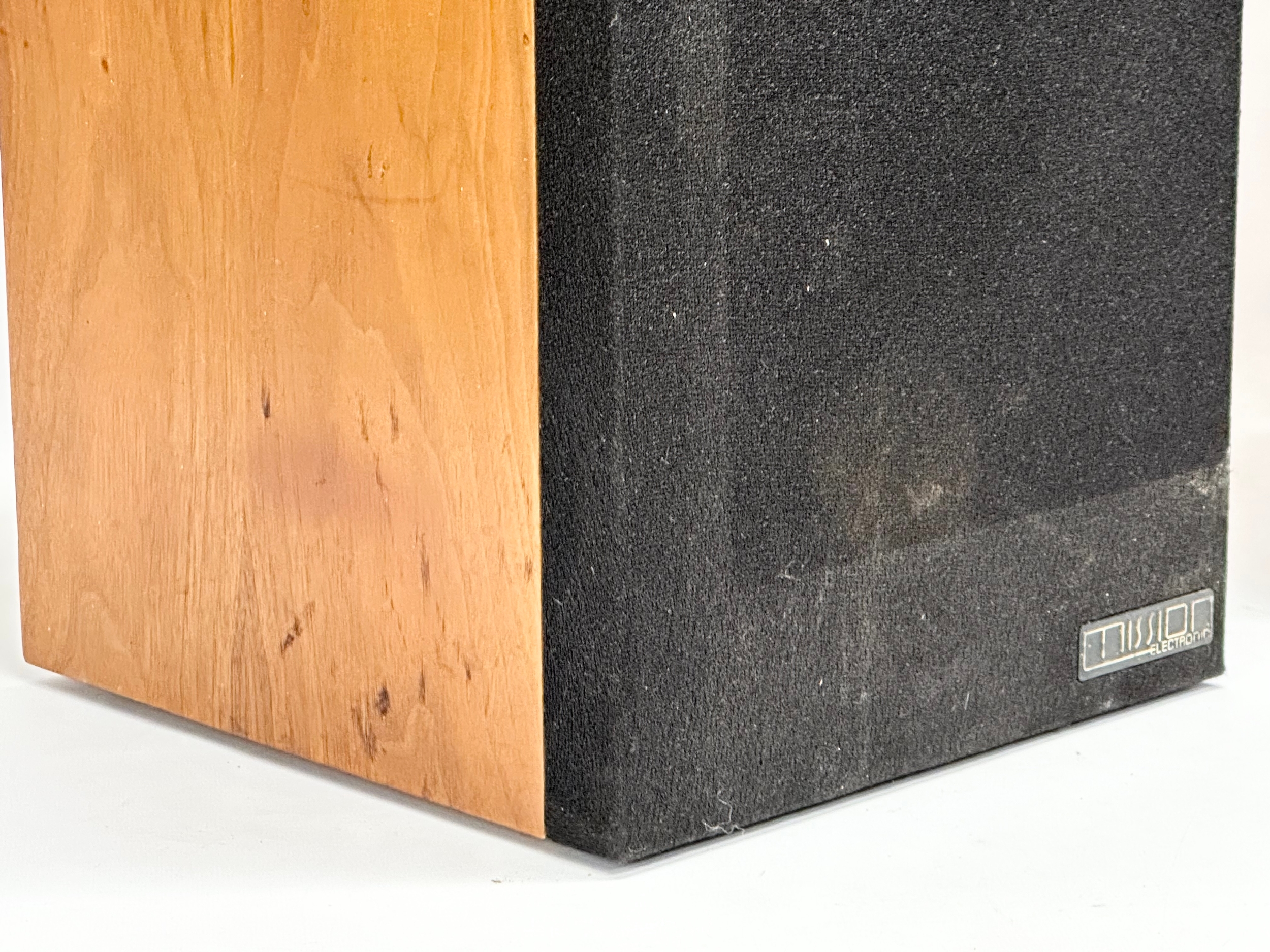 A pair of teak Mission Electronics model 700S speakers. - Image 4 of 6