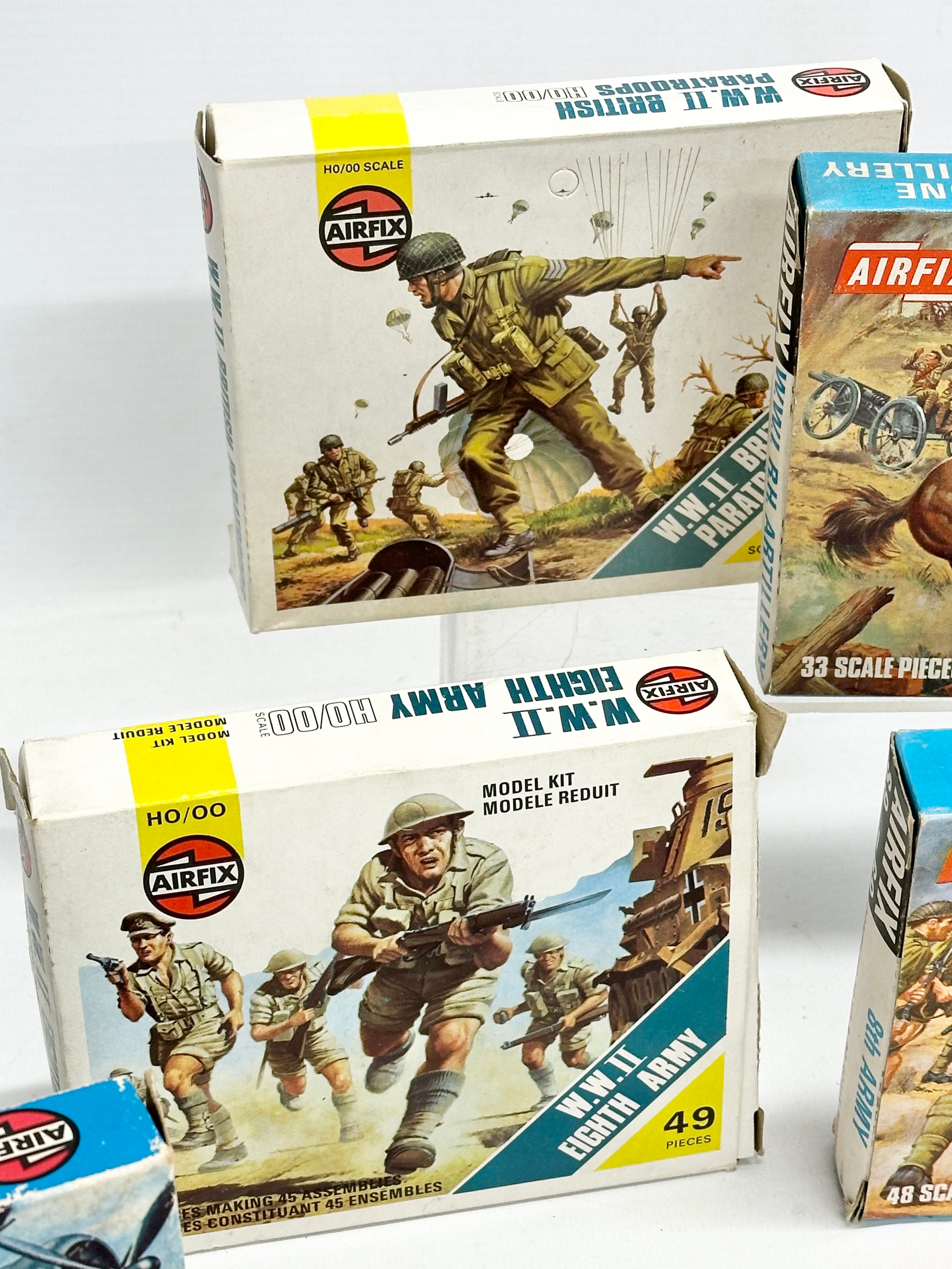 6 boxes of vintage Airfix HO/OO scale WWII soldiers. Airfix RAF Personnel. Airfix USAF Personnel. - Image 3 of 4