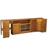 A large Mid Century living unit. 3 pieces. Total length 246x54x76cm