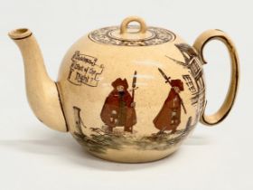 An Early 20th Century Royal Doulton ‘Watchman’ teapot. Watchman What of the Night. 20x13x11cm