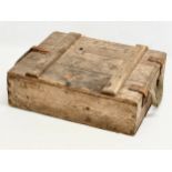 A WWII wooden ammunition crate. 45x36x15cm