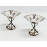 A pair of Early 20th Century John Collyer & Co silver plated tazza’s. H.G. Bell, Salisbury. Raised