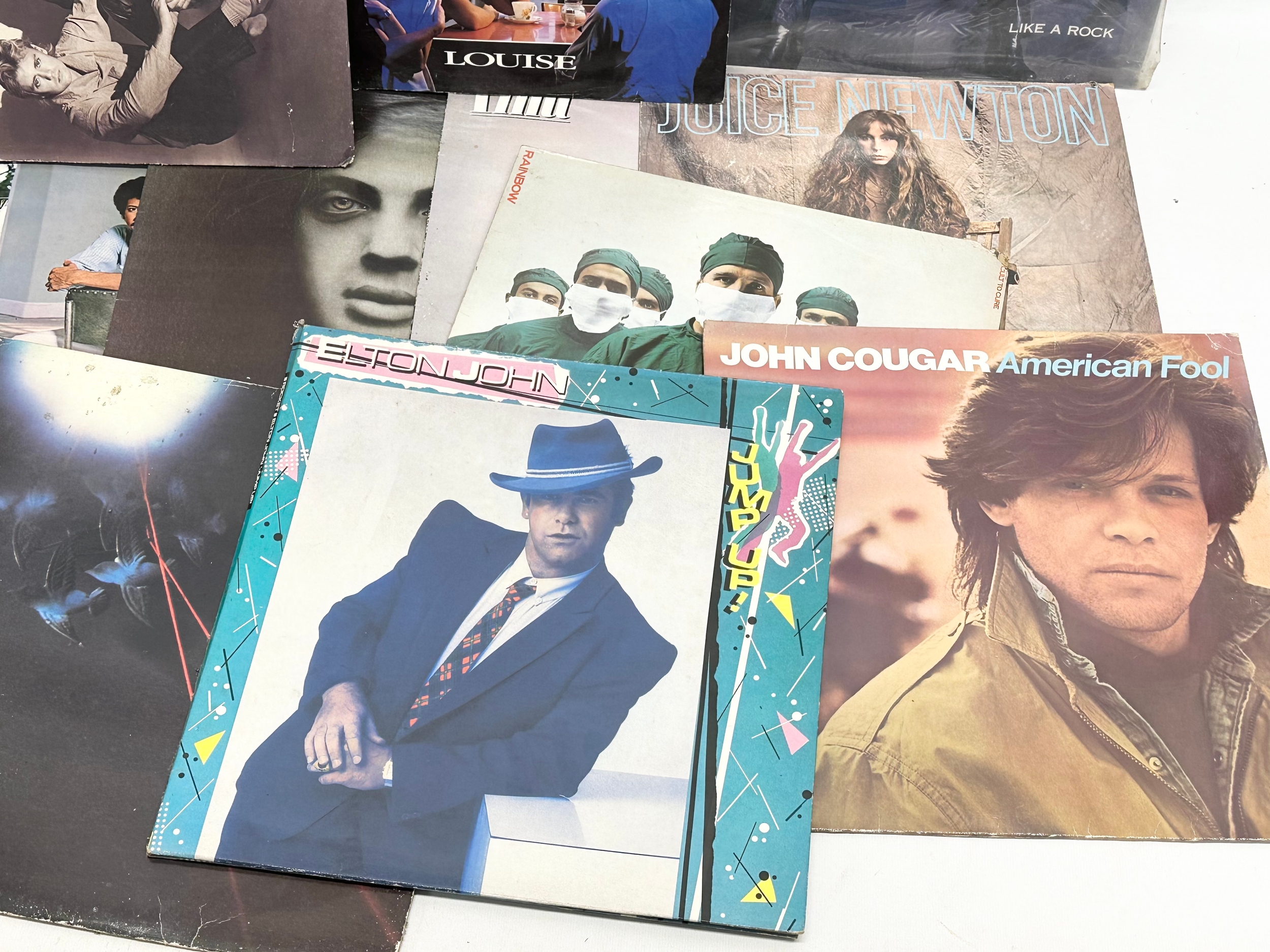 A collection of LP, vinyl records. Meatloaf, The Eagles, Elton John, Tina Turner, Billy Joel, - Image 6 of 12