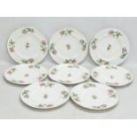 A set of 8 Late 19th Century Salopian Coalport plates. Circa 1870-1880. 21.5cm