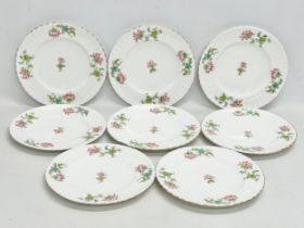 A set of 8 Late 19th Century Salopian Coalport plates. Circa 1870-1880. 21.5cm