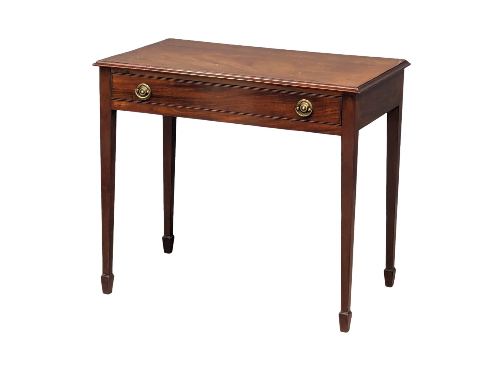 A mid 19th Century Georgian style mahogany side table with drawer, 82cm x 48.5cm x 71.5cm