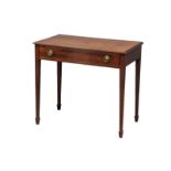 A mid 19th Century Georgian style mahogany side table with drawer, 82cm x 48.5cm x 71.5cm