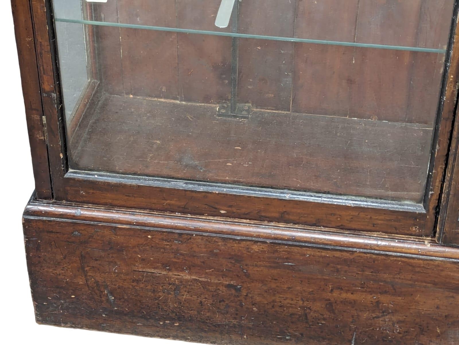 A large Late 19th Century mahogany shop display cabinet with glass shelves. Circa 1890. 157. - Image 3 of 6
