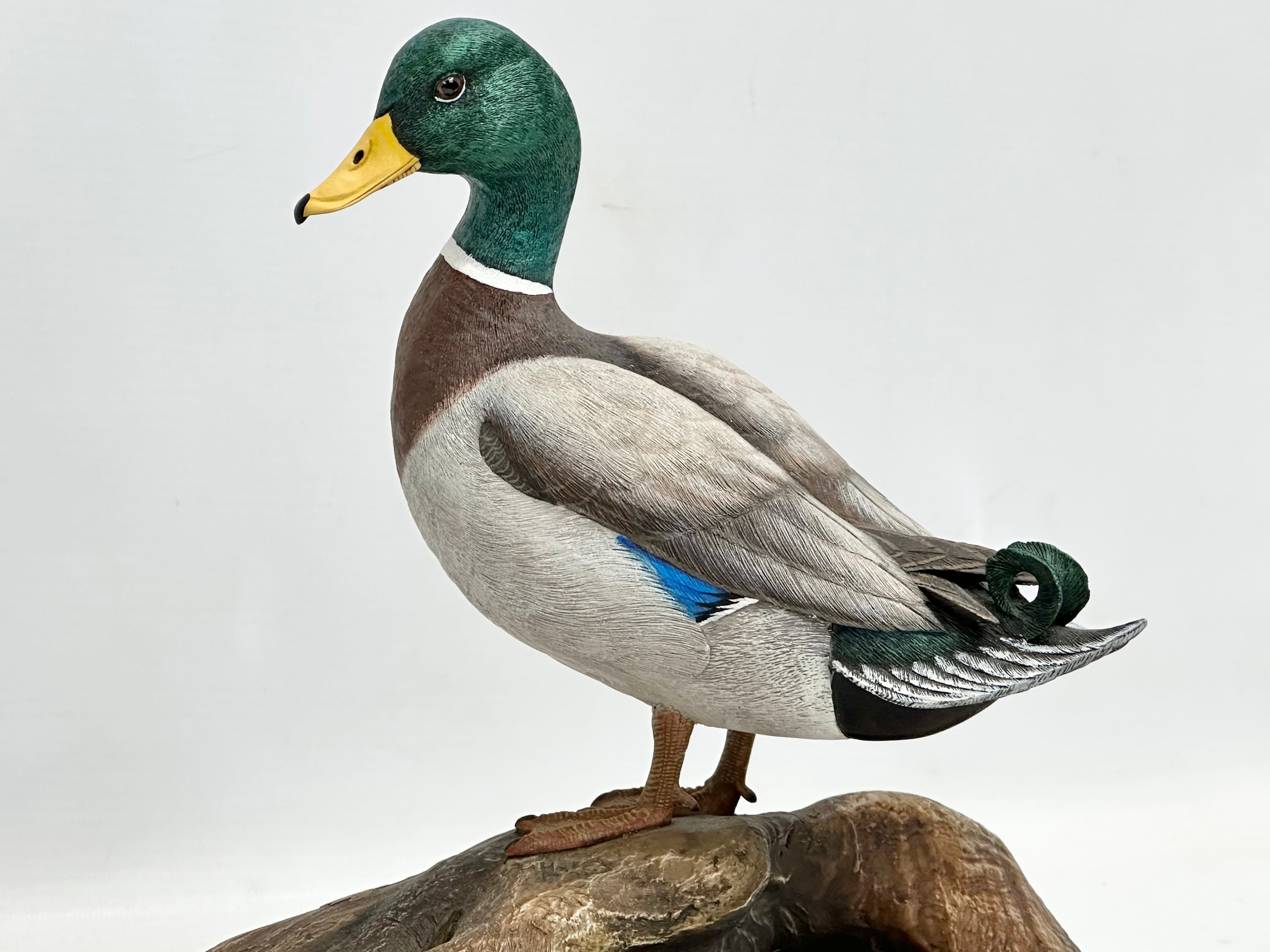 A large Border Fine Arts ‘Mallard’ figure on stand. Water Fowl of the World by Don Briddell. - Image 4 of 5