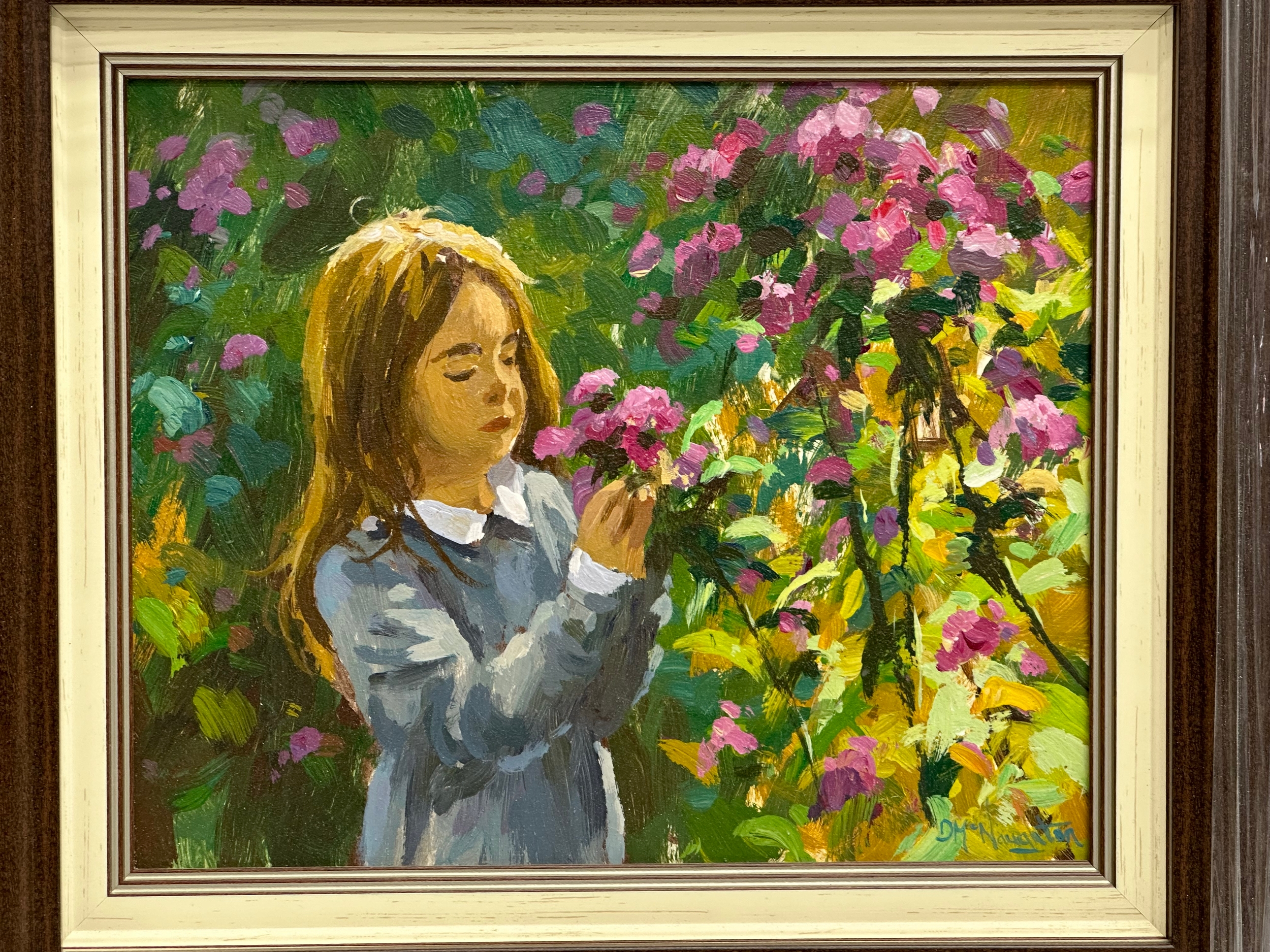 An oil painting on board by Donal McNaughton. 30x24cm. Frame 53x47.5cm - Image 2 of 2