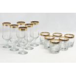 2 sets of 6 ‘Circle’ Pasabahce Art of Glass Crystal drinking glasses. Turkey.