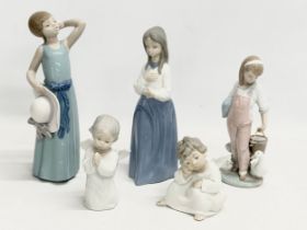 5 Lladro figurines. 24cm