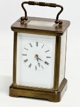 A large early 20th Century Matthew Norman brass carriage clock. 10x8.5x14cm