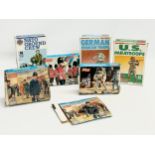 6 boxes of vintage Airfix model kits. 4 Airfix HO-OO scale. Airfix U.S Paratroops Model Figures.