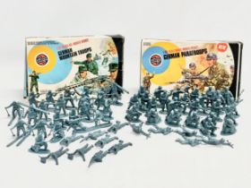 2 boxes of vintage Airfix WWII German model soldiers. Airfix German Mountain Troops, 1/32 model kit.