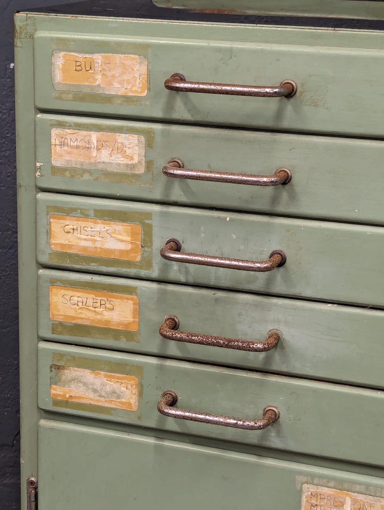 A 1950s painted dental cabinet, 108.5cm x 38cm x 100cm - Image 3 of 6