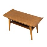 A 1960s Mid Century teak 2 tiered coffee table. 82x38x43cm