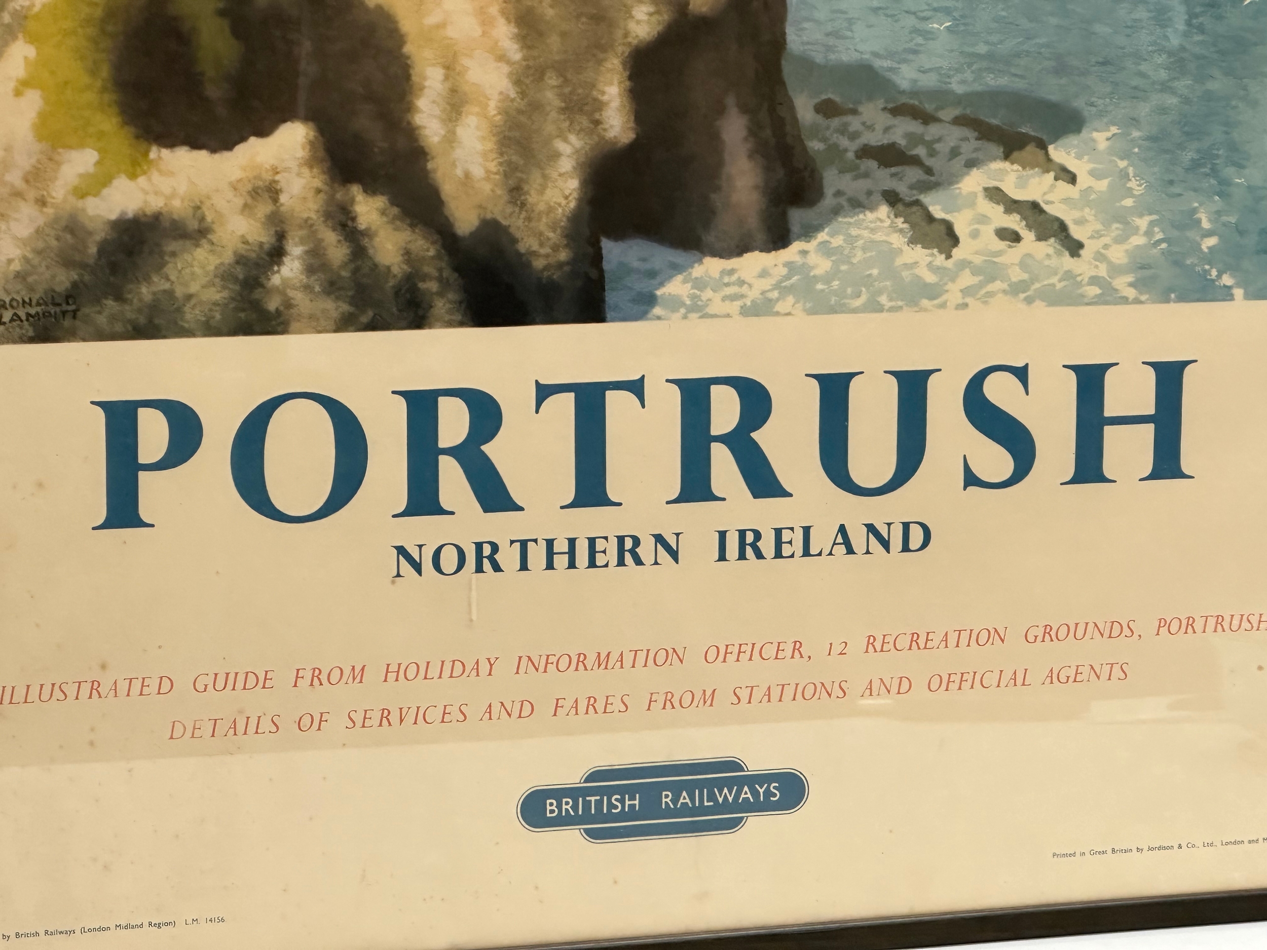 An original 1956 Northern Ireland Portrush poster. British Railways. Printed by Jordison & Co LTD. - Image 2 of 4