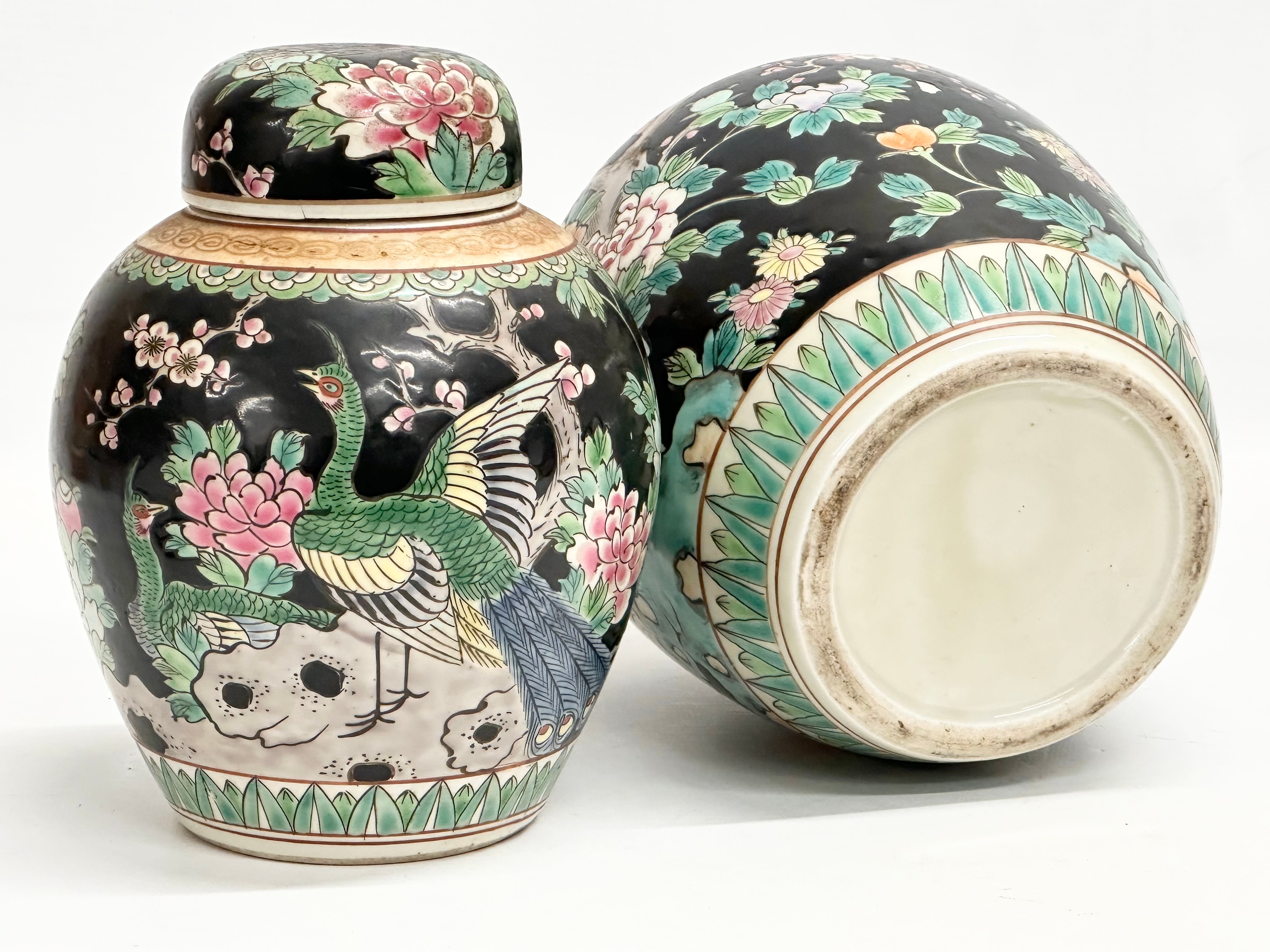 A pair of large Late 19th Century Japanese Satsuma vases, together with a pair of Early 20th Chinese - Image 7 of 11