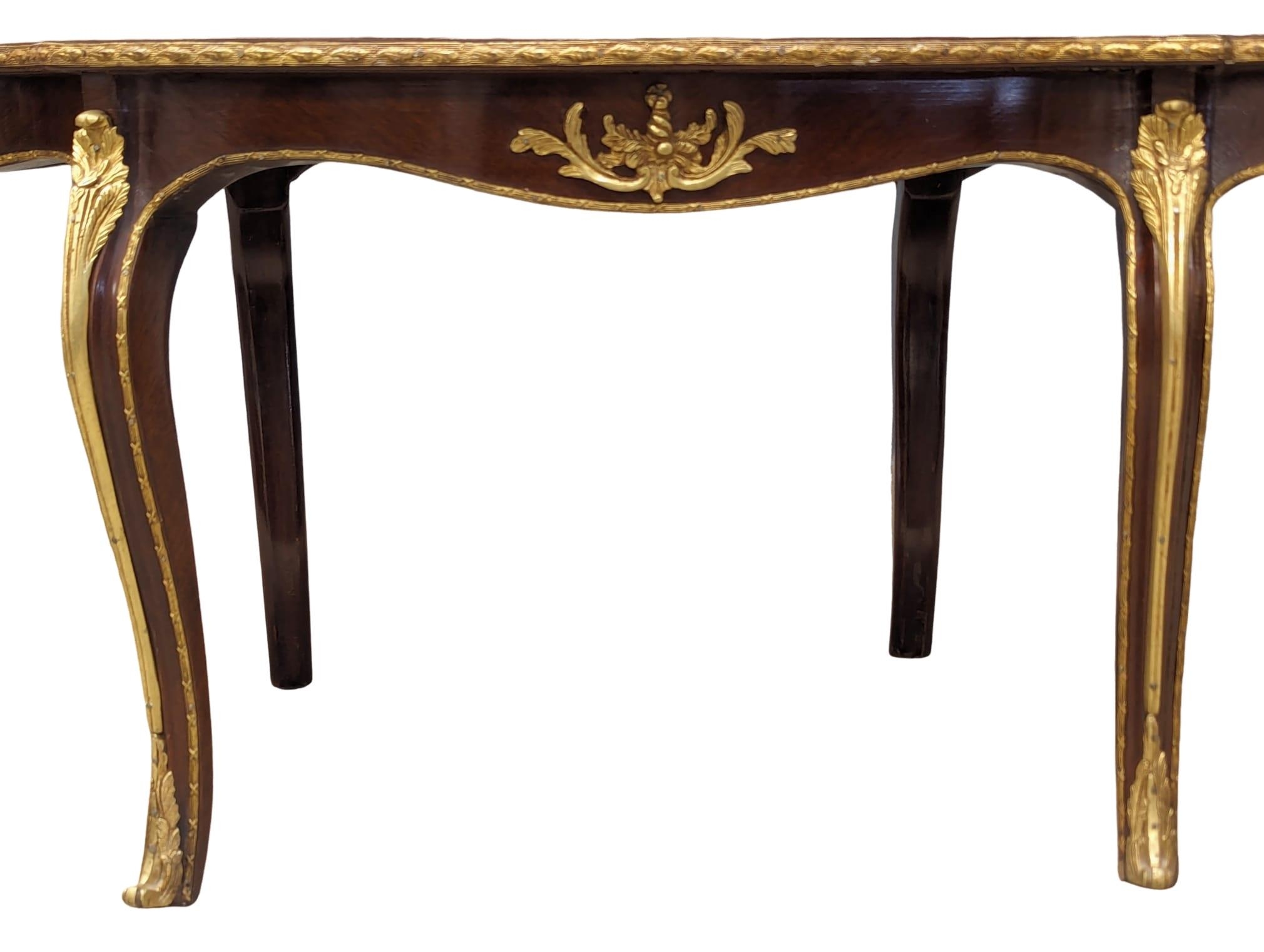 An Italian inlaid coffee table with brass mounts. 115x67x46cm - Image 6 of 6