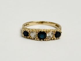 A 9ct gold ring. 3.3 grams. Size O.